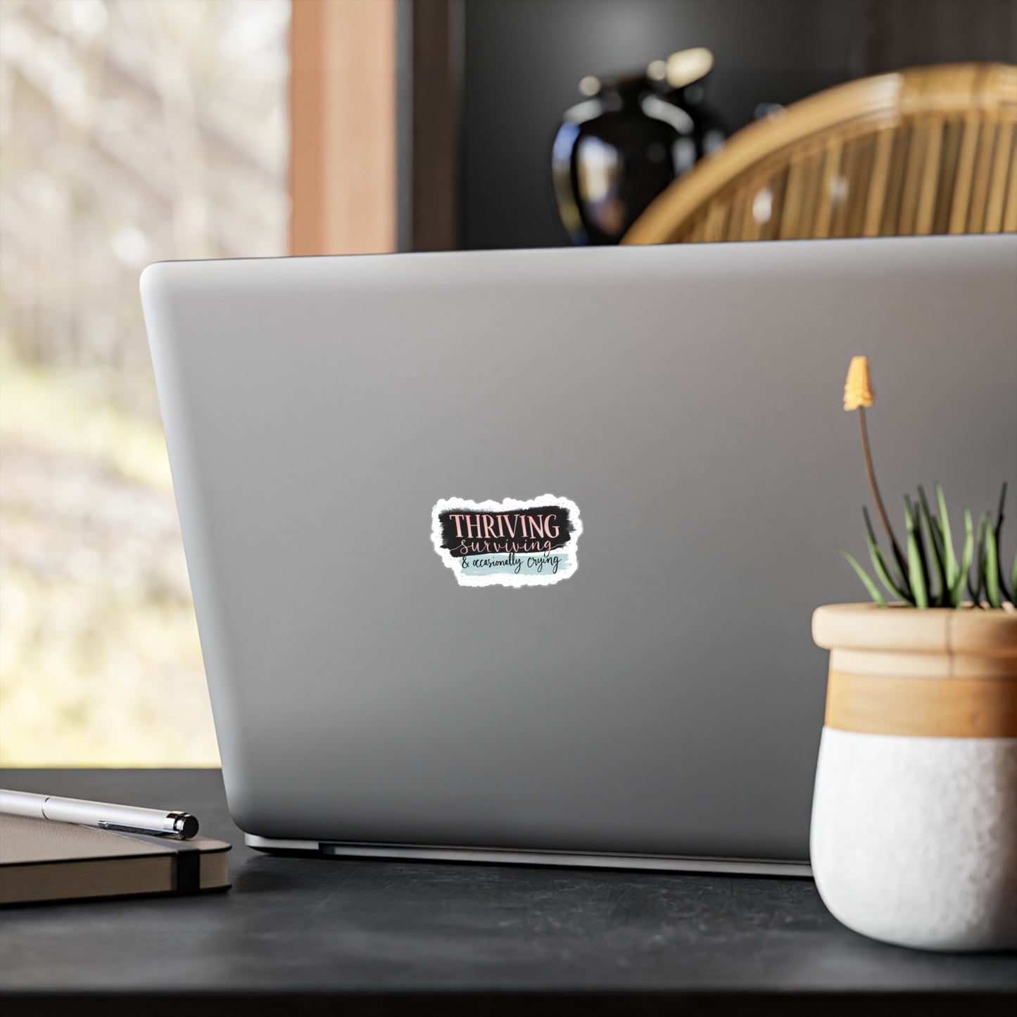 Thriving, Surviving & Occasionally Crying Vinyl Sticker