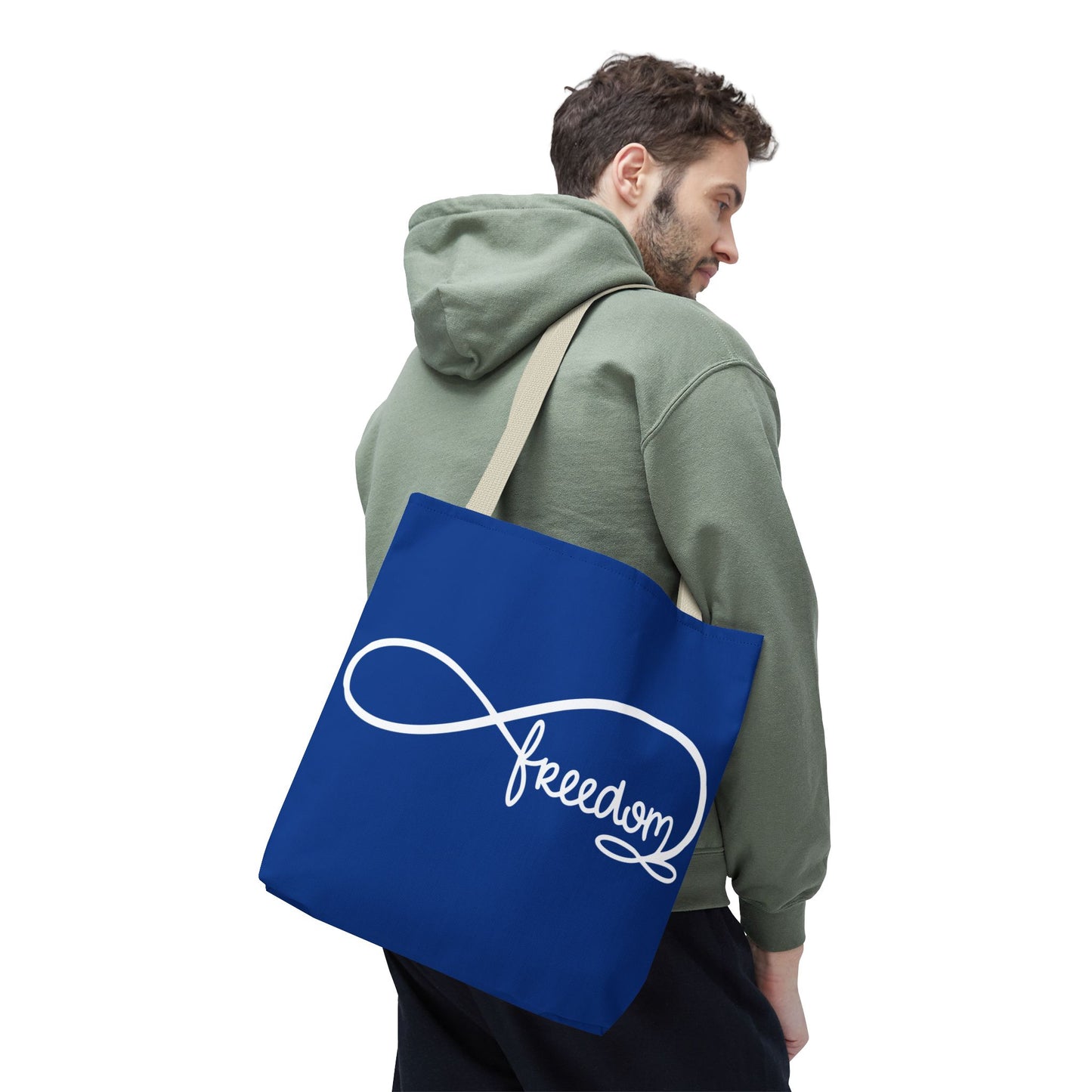 Freedom Infinity Symbol Tote Bag – Patriotic Everyday Carry, Double-Sided Print