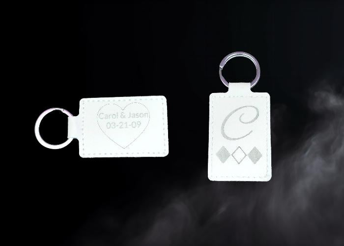 Engraved Leather Keychain β Inspirational, Personalized, or Branded Gift