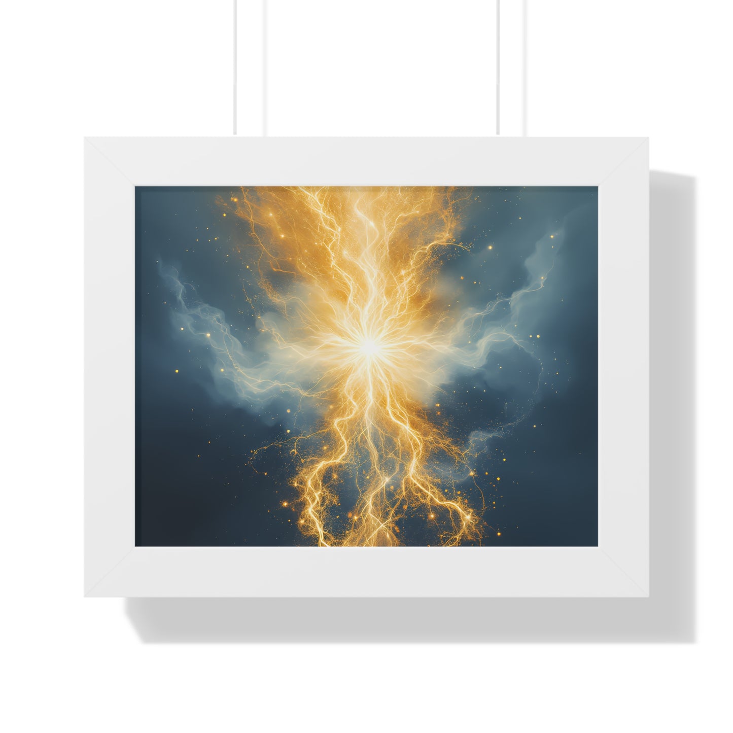 Energetic Lightning Framed Horizontal Poster