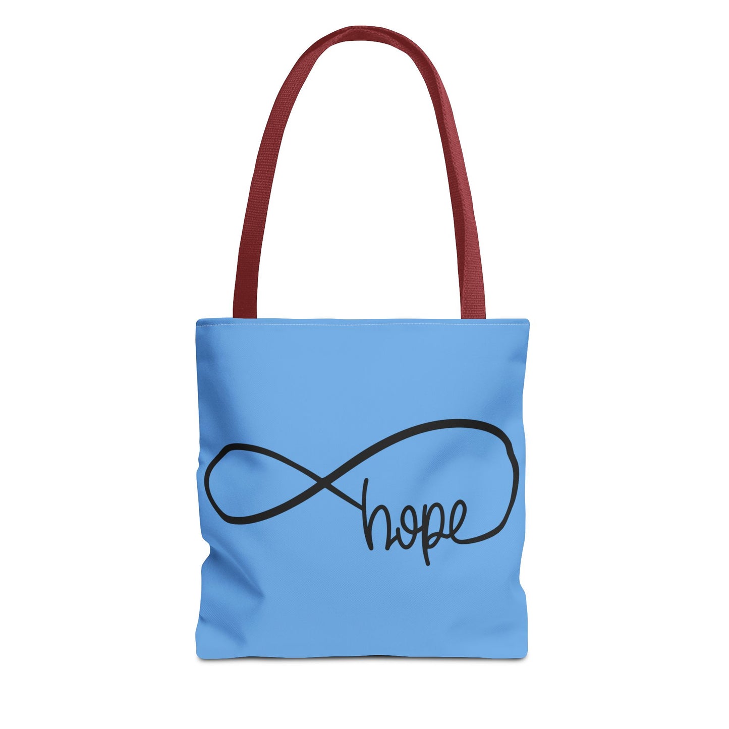 Blue Hope Infinity Tote Bag – Inspirational Double-Sided Print in 3 Sizes