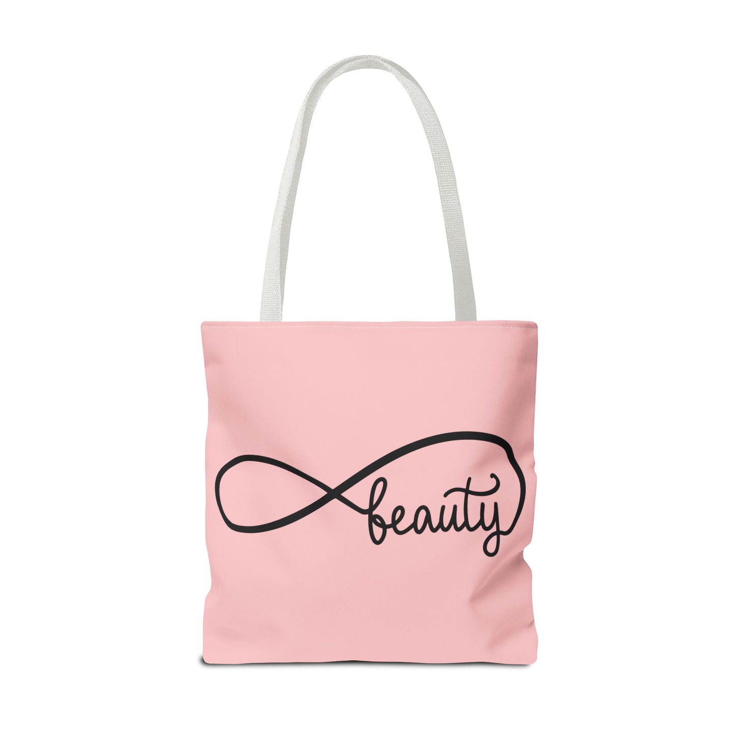 Pink Beauty Infinity Tote Bag – Inspirational Double-Sided Print in 3 Sizes