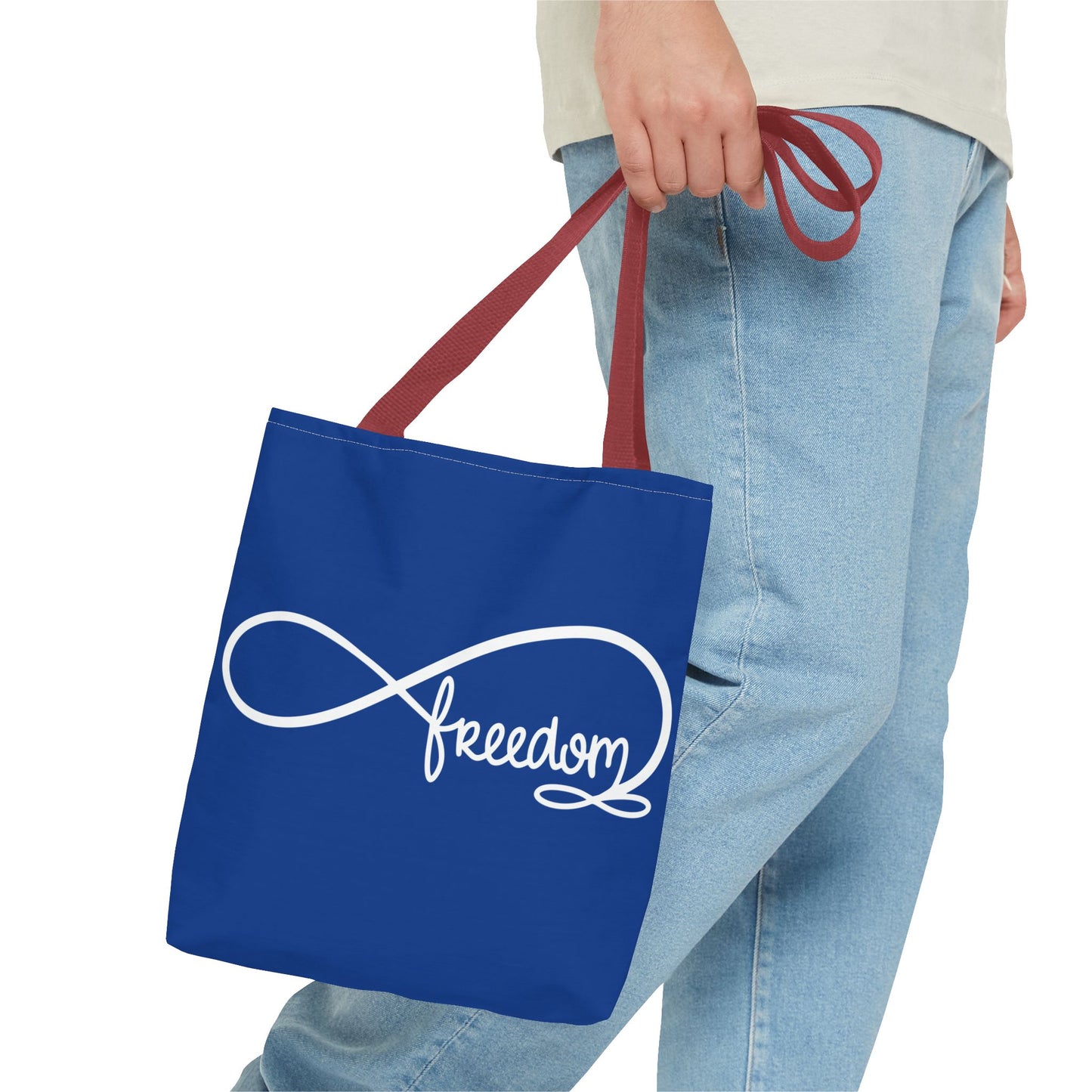 Freedom Infinity Symbol Tote Bag – Patriotic Everyday Carry, Double-Sided Print