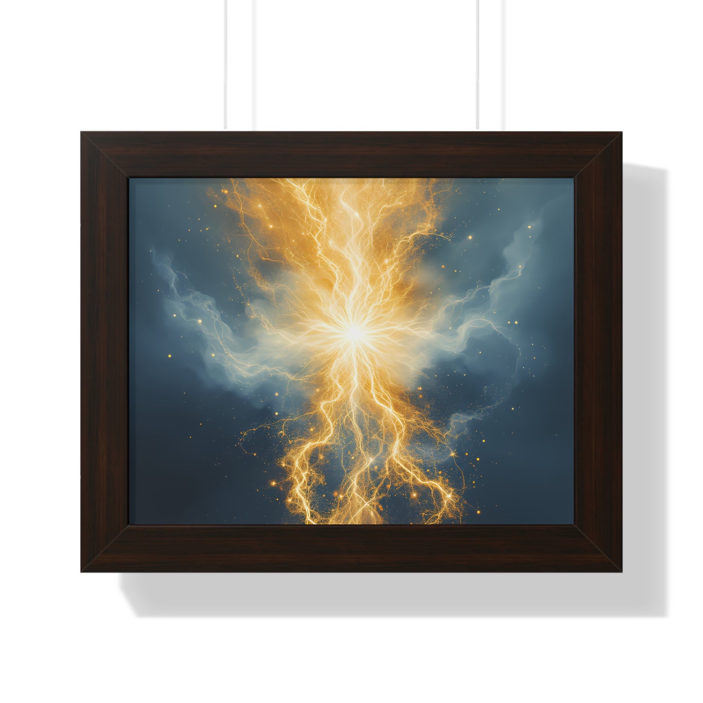 Energetic Lightning Framed Horizontal Poster
