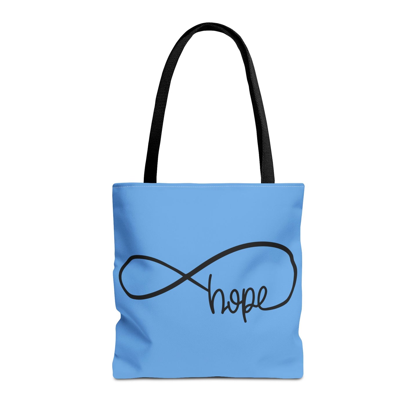 Blue Hope Infinity Tote Bag – Inspirational Double-Sided Print in 3 Sizes