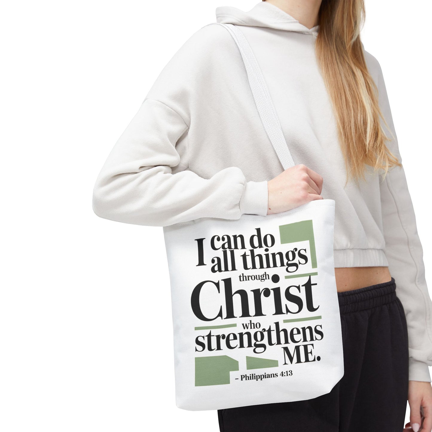 Inspirational Bible Verse Tote Bag – Faith-Based Everyday Carry, Christian Gift for Women, Church & Life