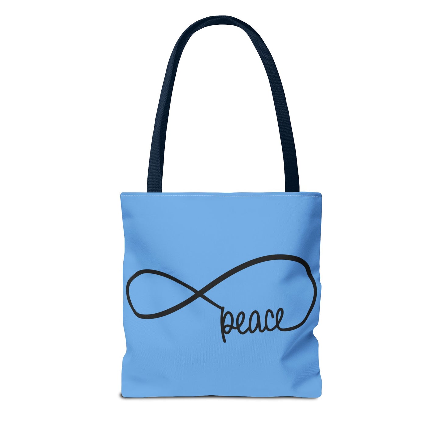 Blue Peace Infinity Tote Bag – Inspirational Double-Sided Print in 3 Sizes