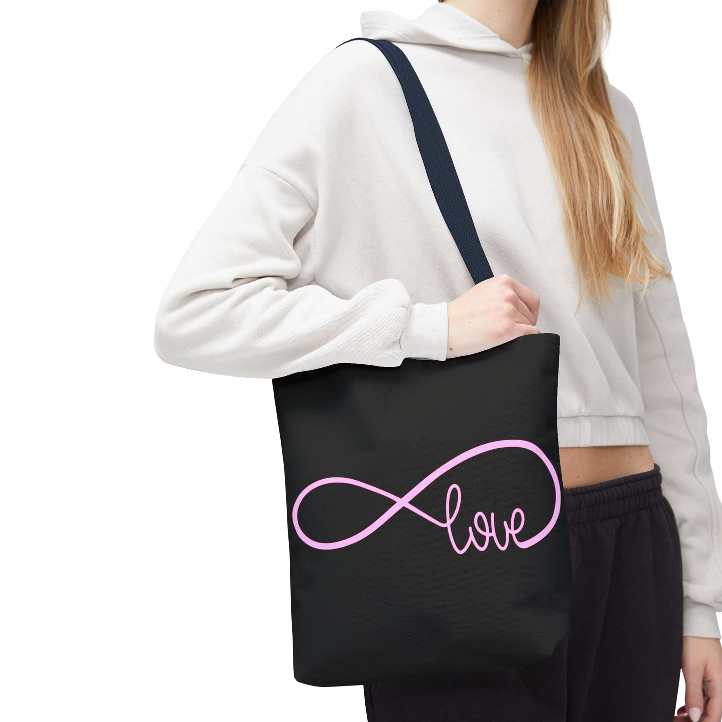 Love Infinity Symbol Tote Bag – Romantic Double-Sided Print, Everyday Carry