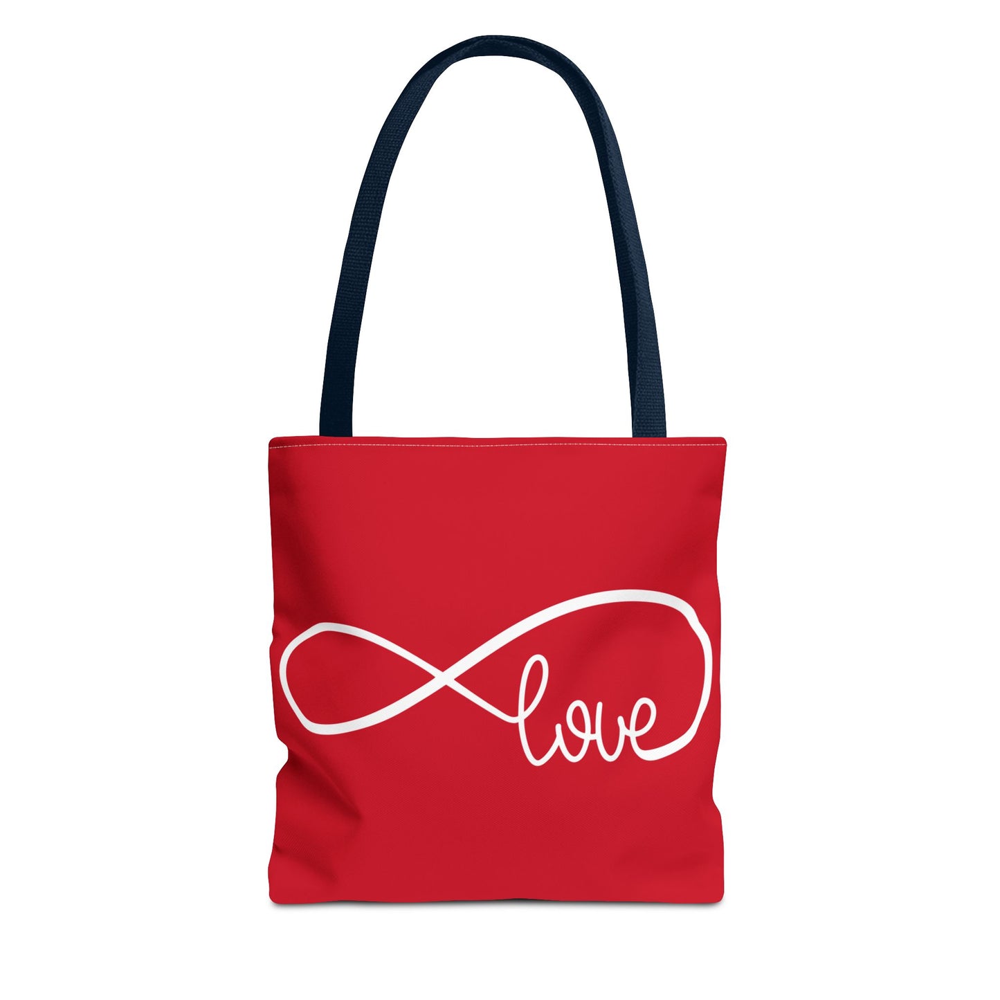 Red Love Infinity Symbol Tote Bag – Romantic Double-Sided Print in 3 Sizes