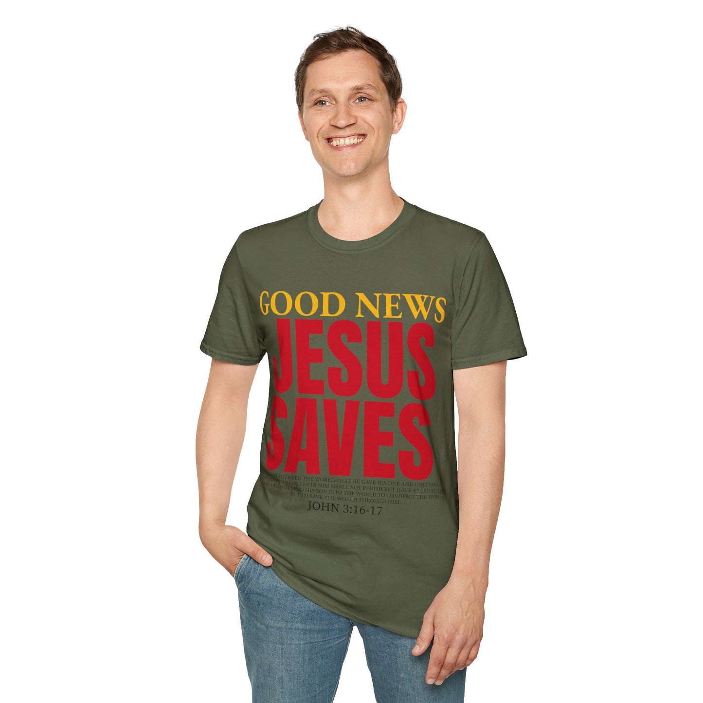 Inspirational "Jesus Saves" T-Shirt