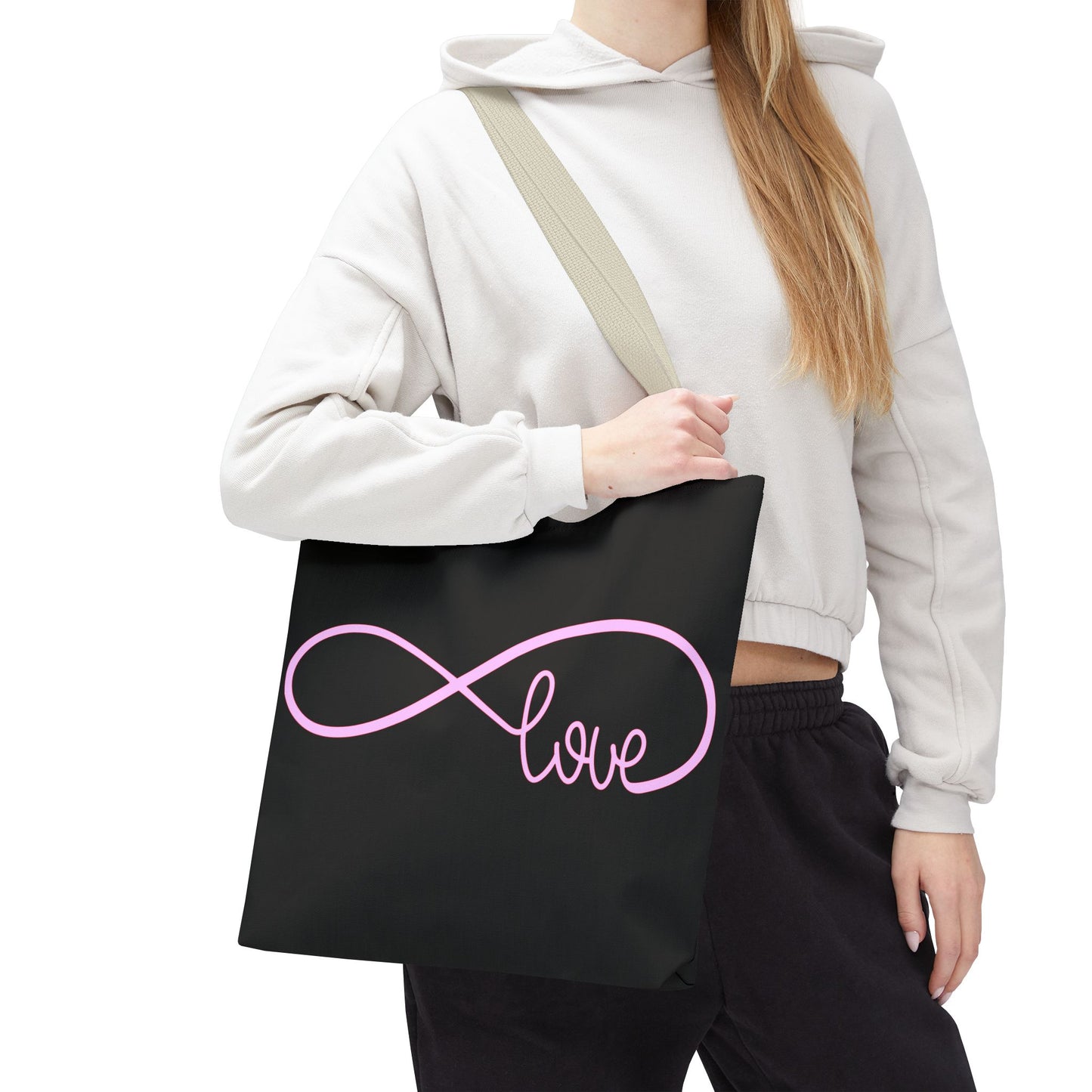 Love Infinity Symbol Tote Bag – Romantic Double-Sided Print, Everyday Carry