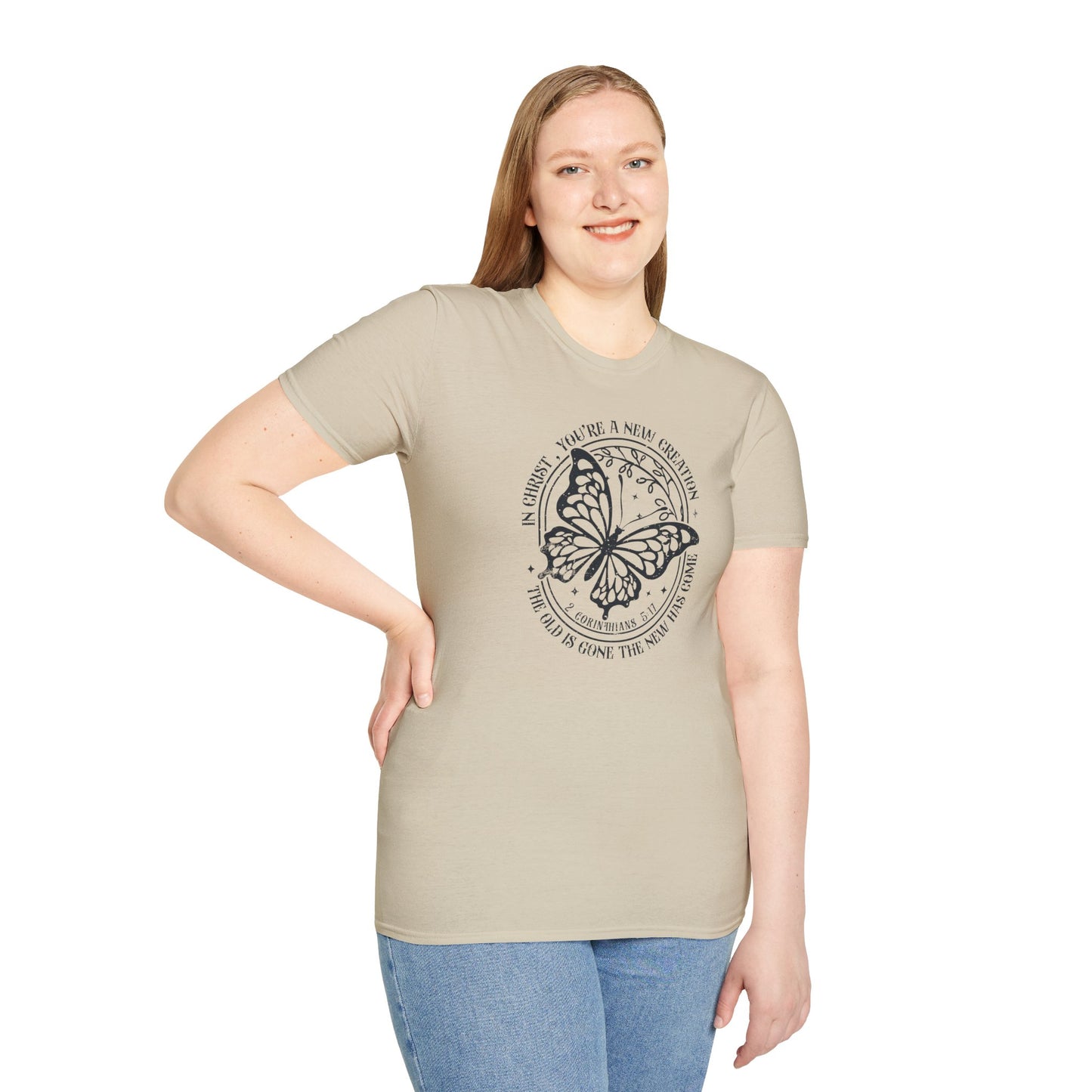 2 Corinthians 5:17 – New Creation Butterfly T-Shirt