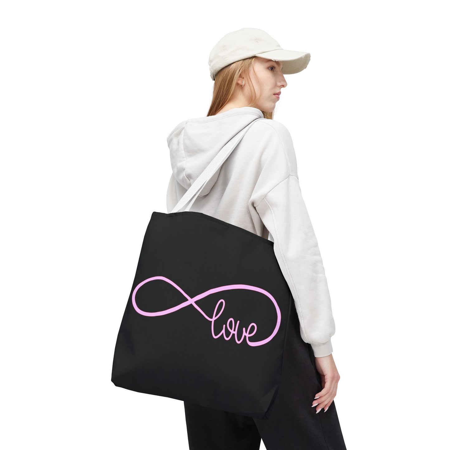 Love Infinity Symbol Tote Bag – Romantic Double-Sided Print, Everyday Carry