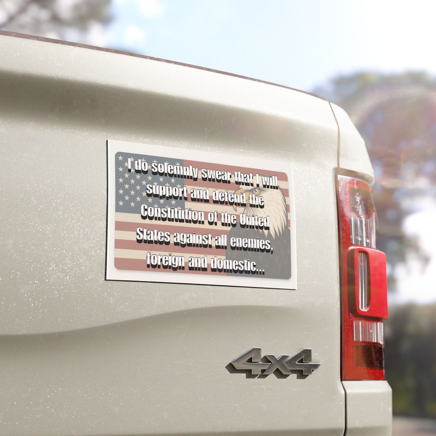 Patriotic Oath Car Magnet