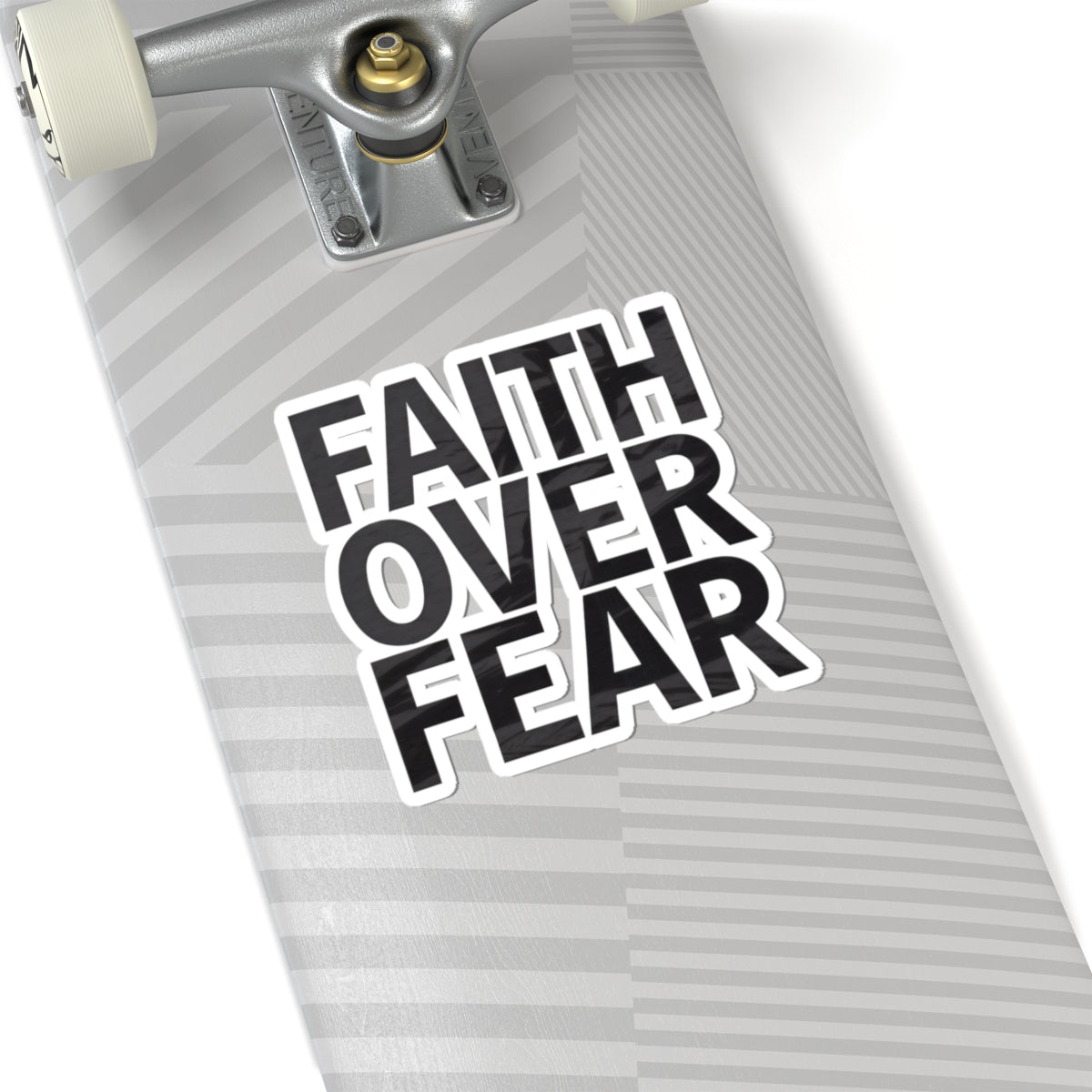 Faith Over Fear – Christian Kiss-Cut Vinyl Sticker | Inspirational Decal for Laptops, Water Bottles, and Journals
