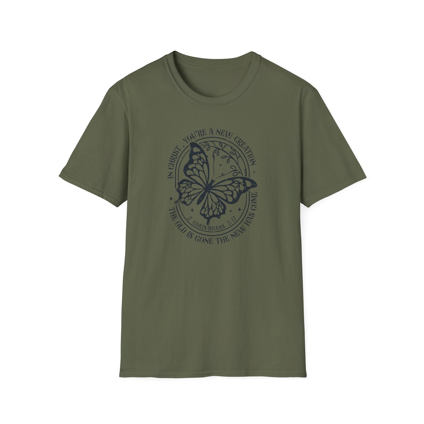 2 Corinthians 5:17 – New Creation Butterfly T-Shirt
