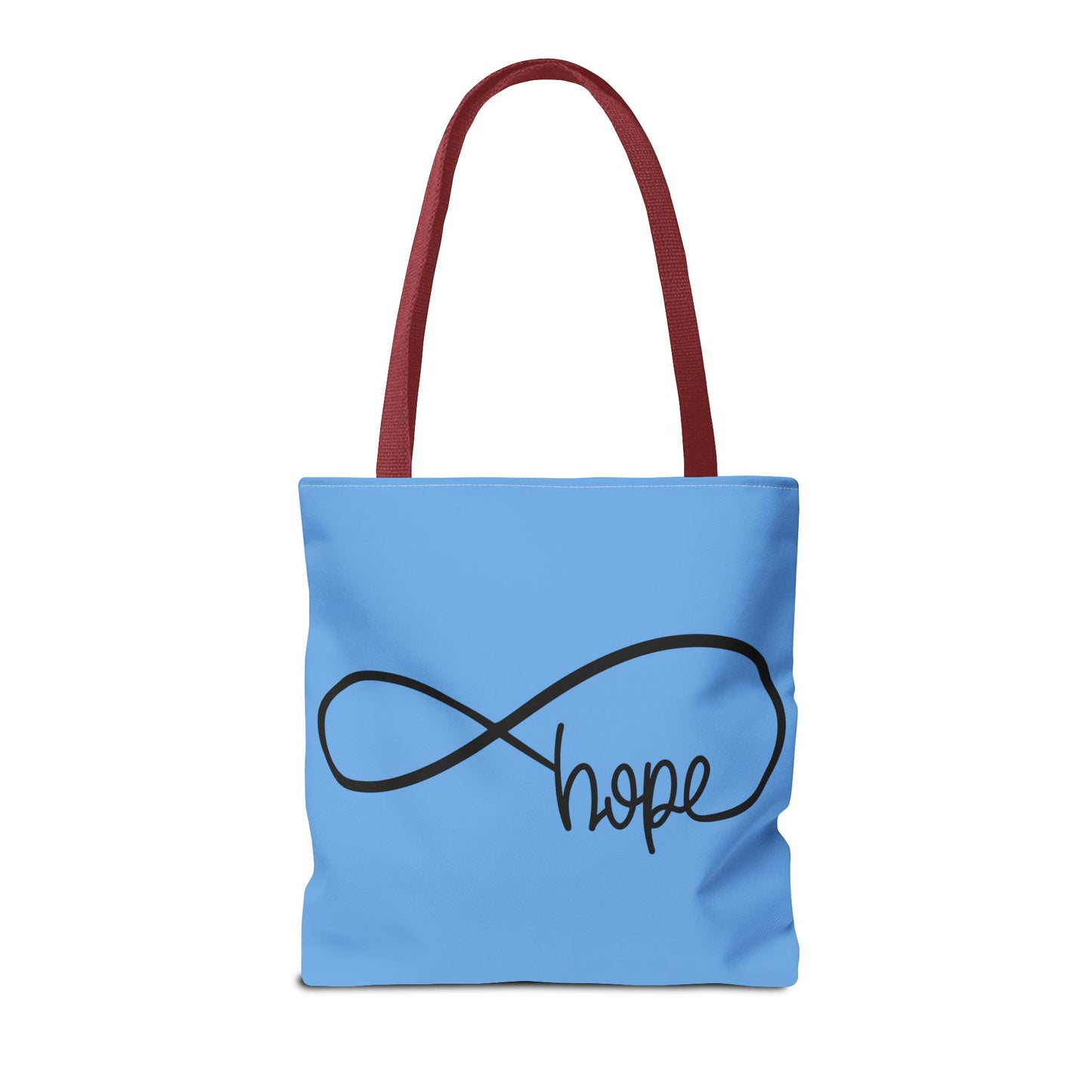 Blue Hope Infinity Tote Bag – Inspirational Double-Sided Print in 3 Sizes