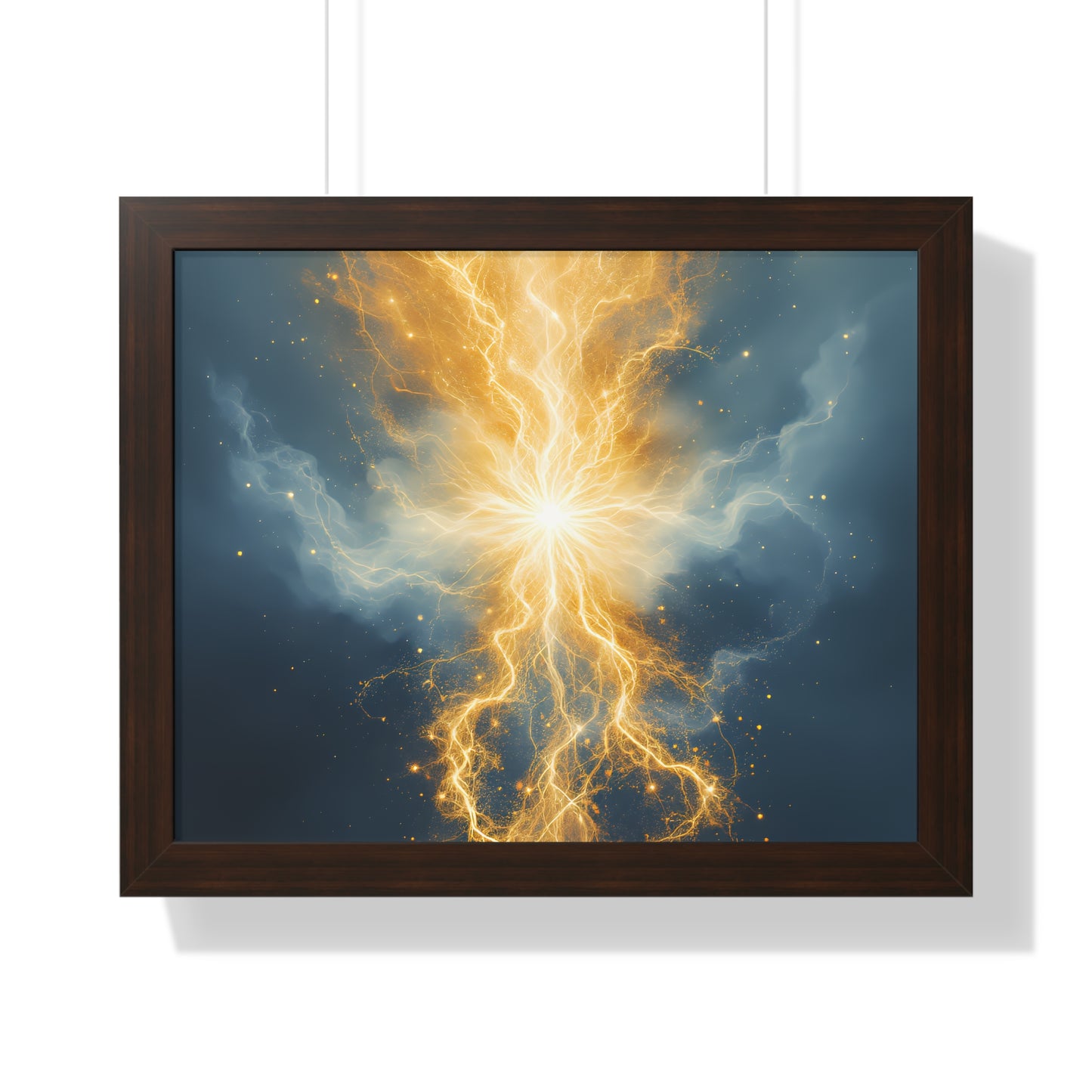 Energetic Lightning Framed Horizontal Poster