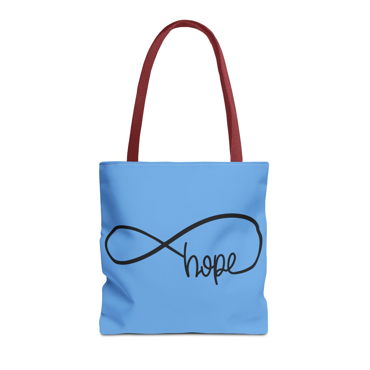 Blue Hope Infinity Tote Bag – Inspirational Double-Sided Print in 3 Sizes