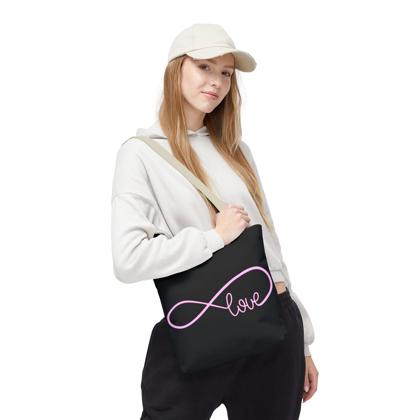 Love Infinity Symbol Tote Bag – Romantic Double-Sided Print, Everyday Carry