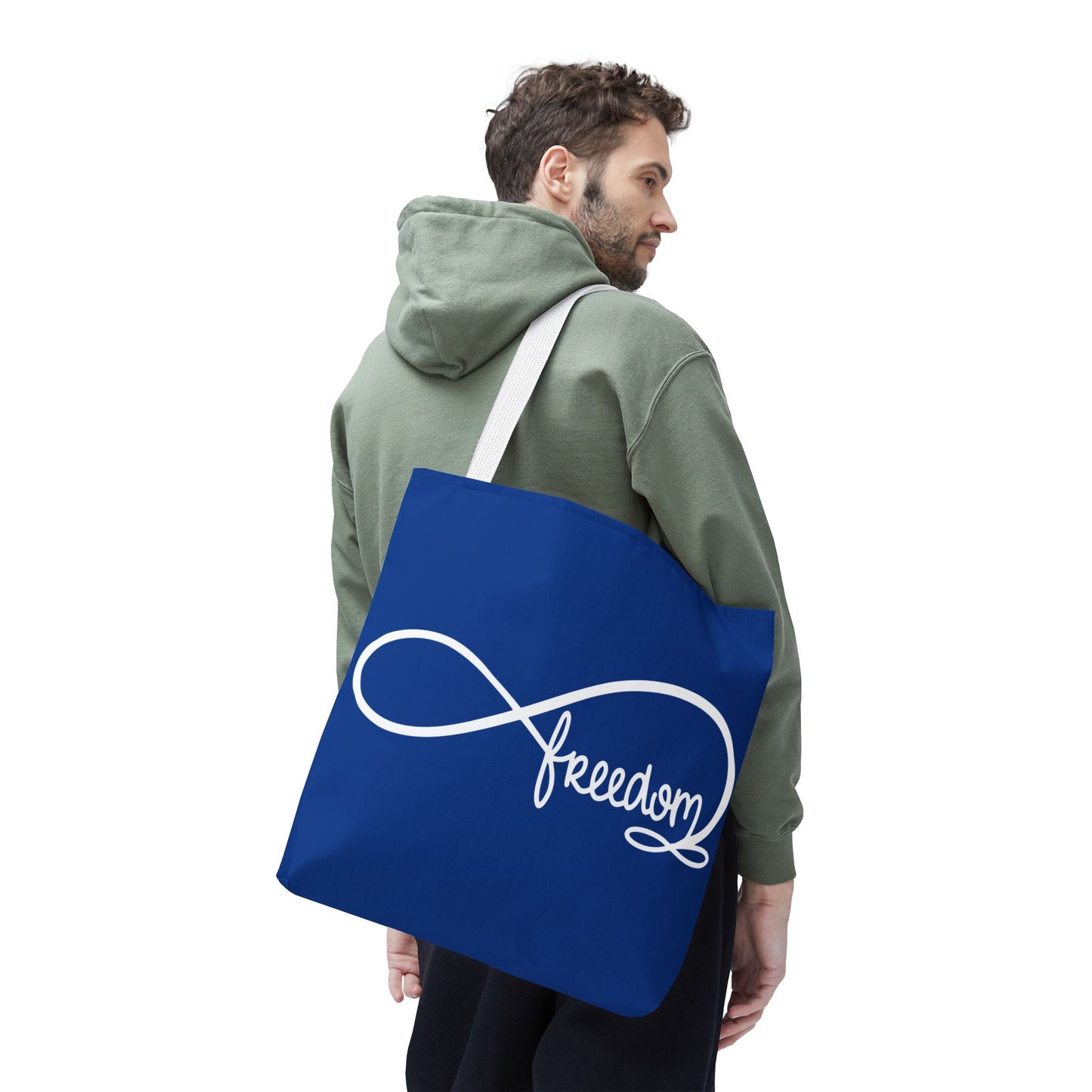 Freedom Infinity Symbol Tote Bag – Patriotic Everyday Carry, Double-Sided Print
