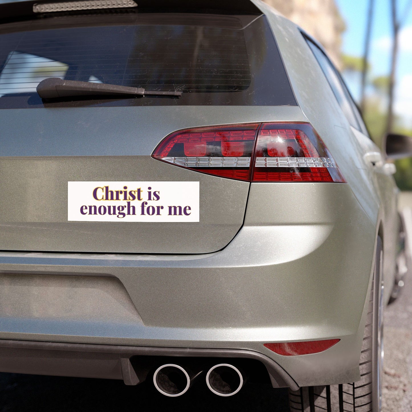 "Christ Is Enough for Me" Christian Car Magnet | Inspirational Religious Gift for Faithful Drivers