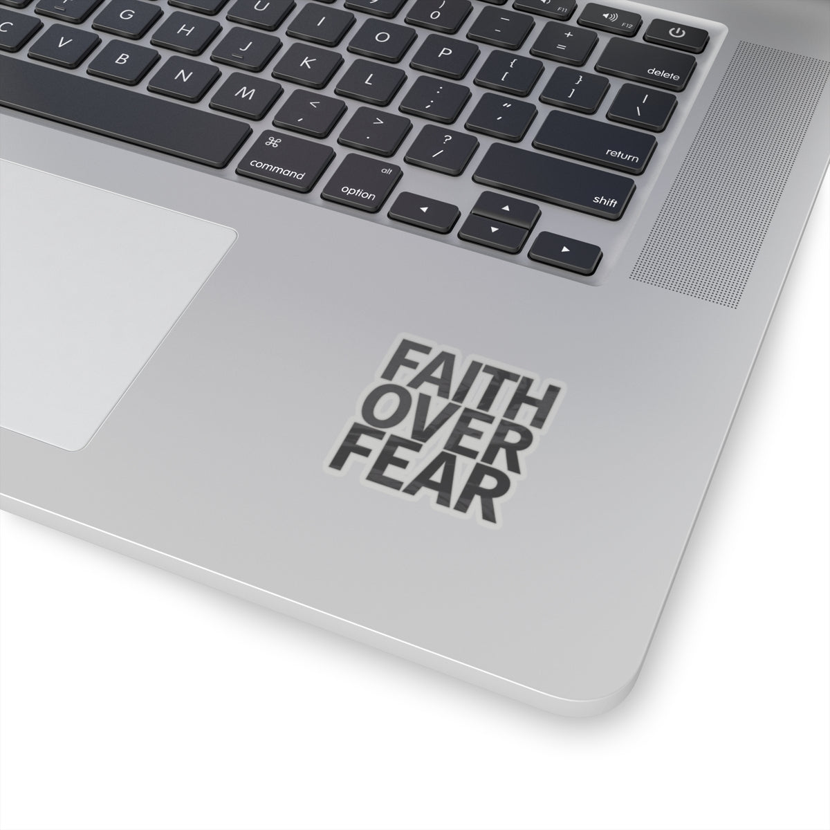 Faith Over Fear – Christian Kiss-Cut Vinyl Sticker | Inspirational Decal for Laptops, Water Bottles, and Journals