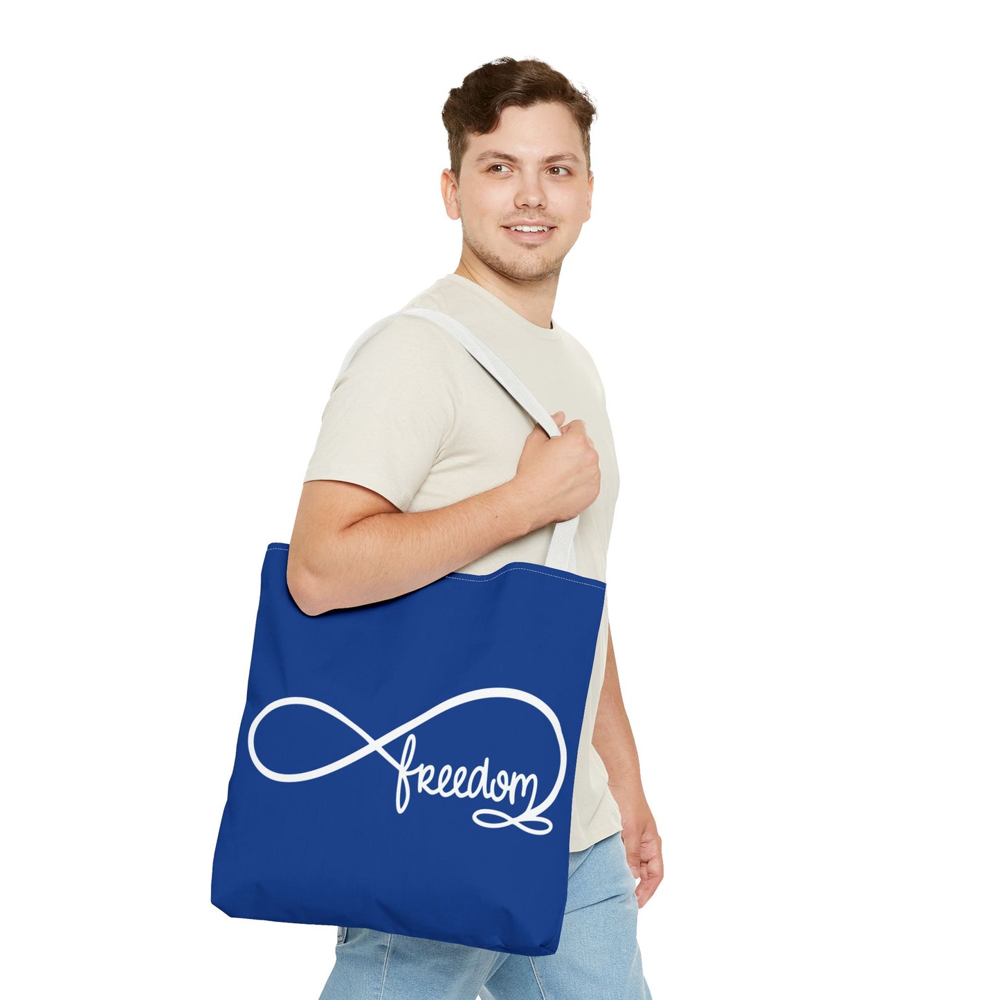 Freedom Infinity Symbol Tote Bag – Patriotic Everyday Carry, Double-Sided Print
