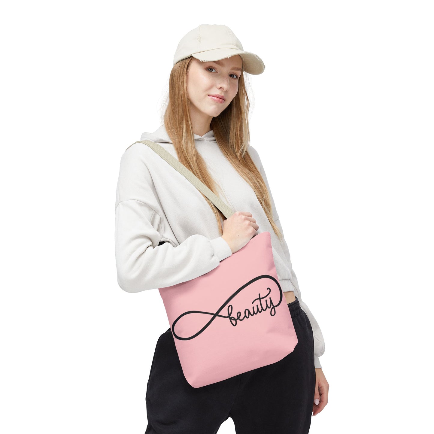 Pink Beauty Infinity Tote Bag – Inspirational Double-Sided Print in 3 Sizes