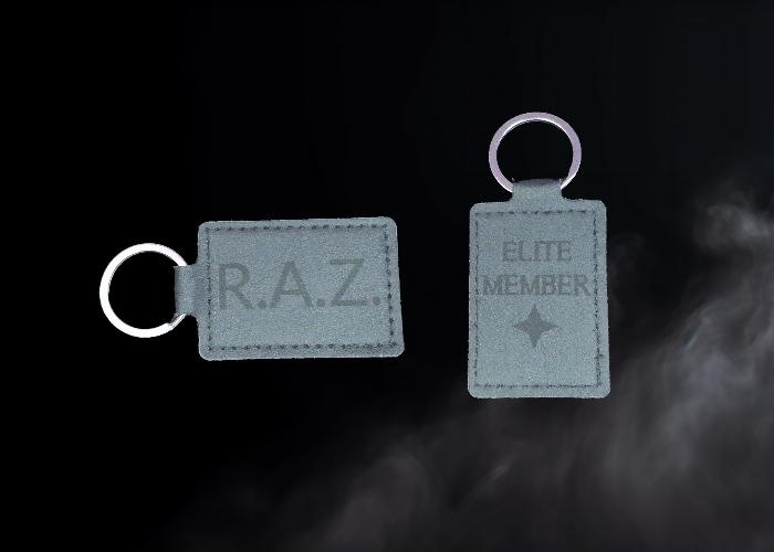Engraved Leather Keychain β Inspirational, Personalized, or Branded Gift