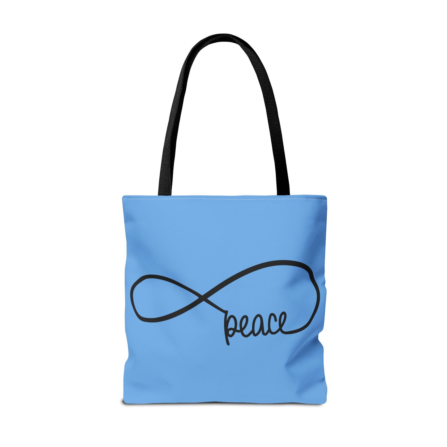 Blue Peace Infinity Tote Bag – Inspirational Double-Sided Print in 3 Sizes