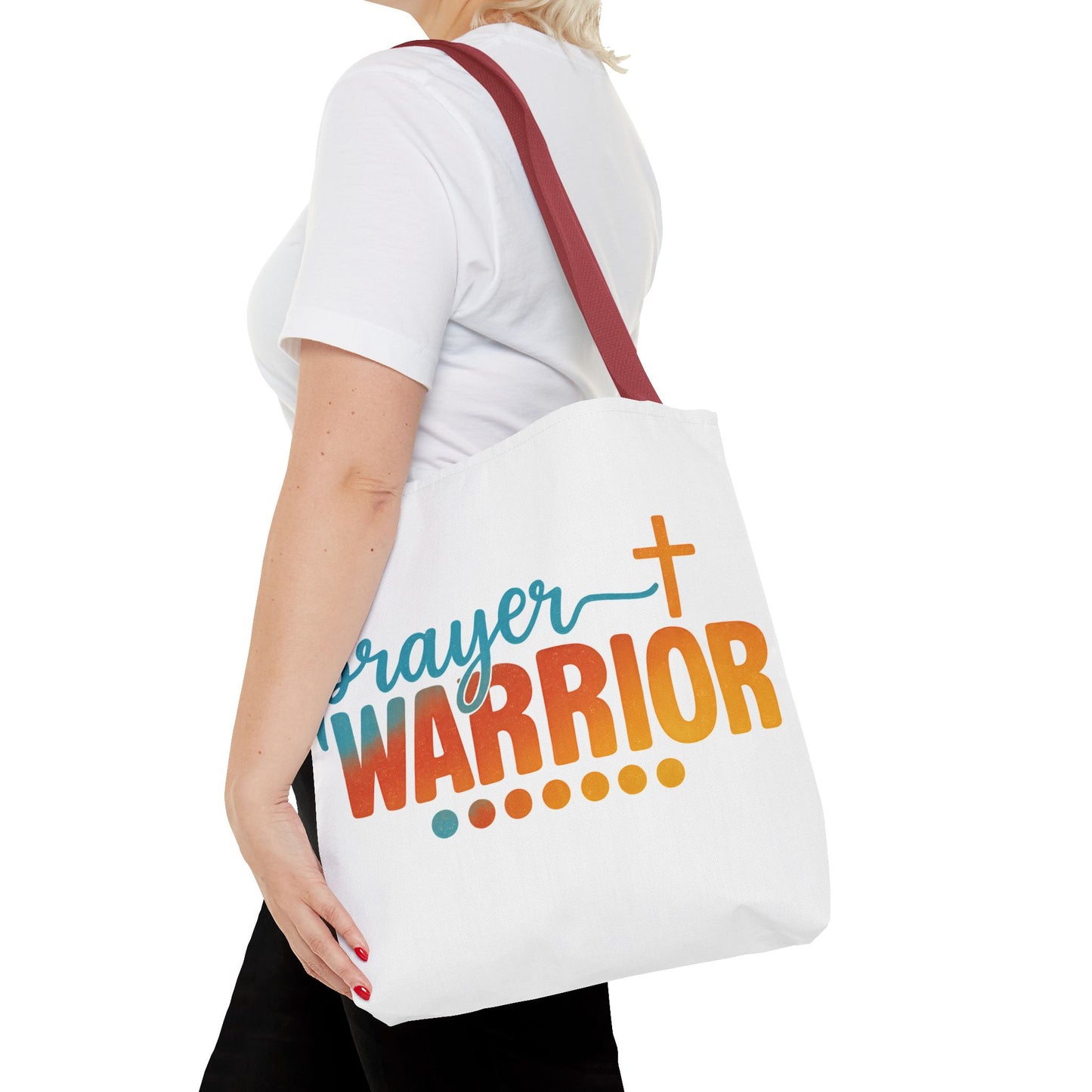 Prayer Warrior Faith Tote Bag – Double-Sided Christian Carryall | Inspirational Religious Gift