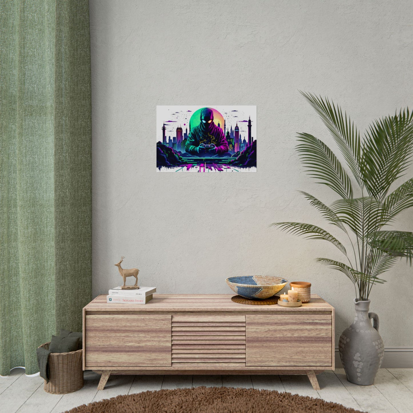 Gamer Cityscape Rolled Poster