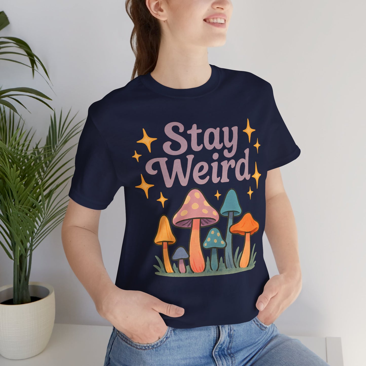 Stay Weird Unisex Jersey Tee – Funky Graphic Shirt for Bold Summer Vibes