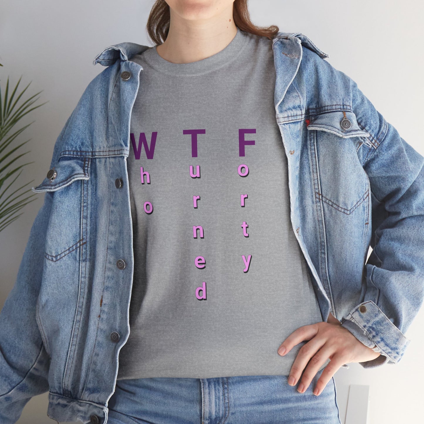 WTF 40th Birthday Unisex Heavy Cotton T-Shirt - Who Turned Forty