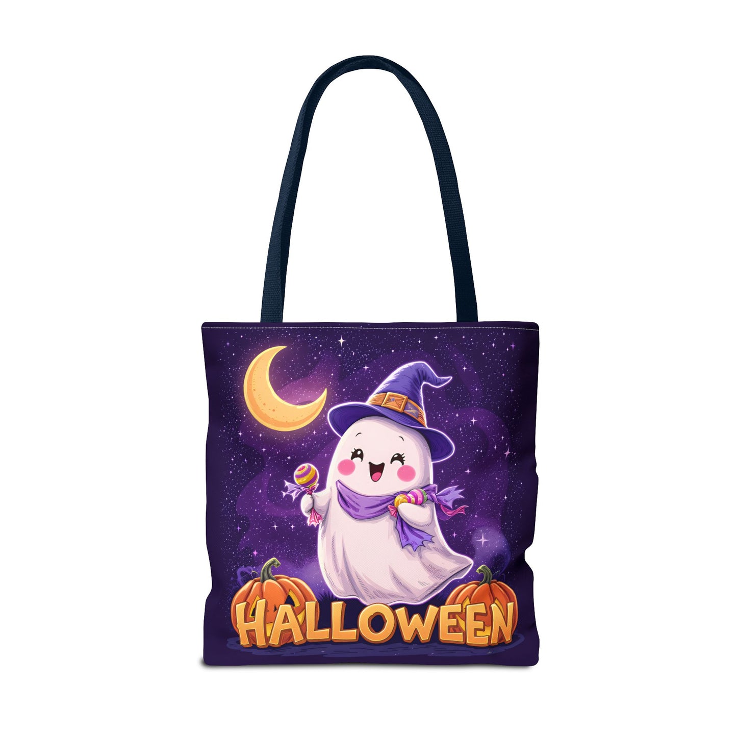 Halloween Ghost Tote Bag, Cute Halloween Bag, Trick or Treat Tote, Spooky Season Accessory, Pumpkin Spice Tote, Gift for Halloween Lovers