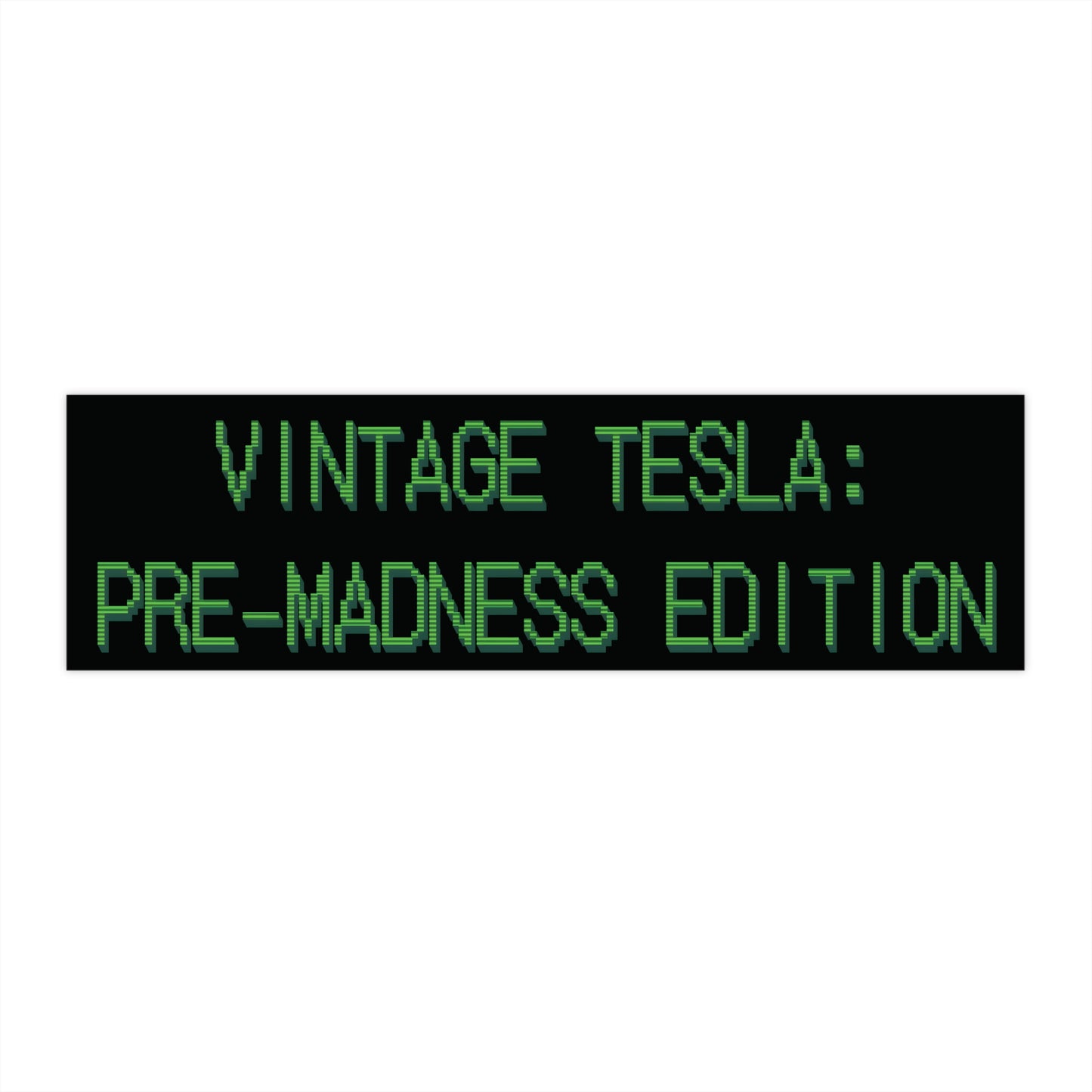 Vintage Tesla Car Sticker (11" x 3"), Retro Vibe Auto Sticker, Nostalgic Vehicle Sticker, Vintage Style Accessories, Funny Car Sticker