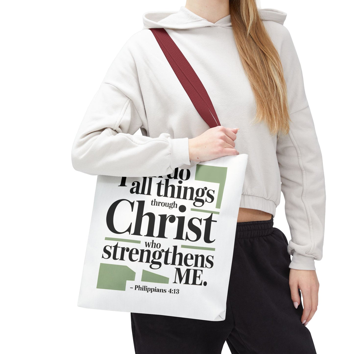 Inspirational Bible Verse Tote Bag – Faith-Based Everyday Carry, Christian Gift for Women, Church & Life