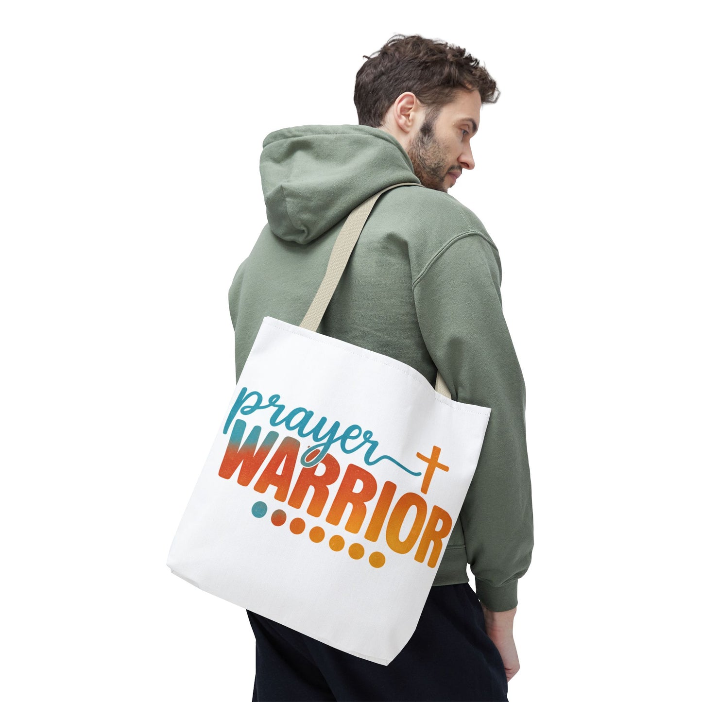 Prayer Warrior Faith Tote Bag – Double-Sided Christian Carryall | Inspirational Religious Gift