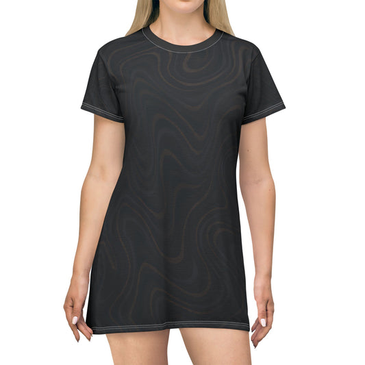 Chic Swirl T-Shirt Dress – Stylish Comfort for Everyday & Getaways