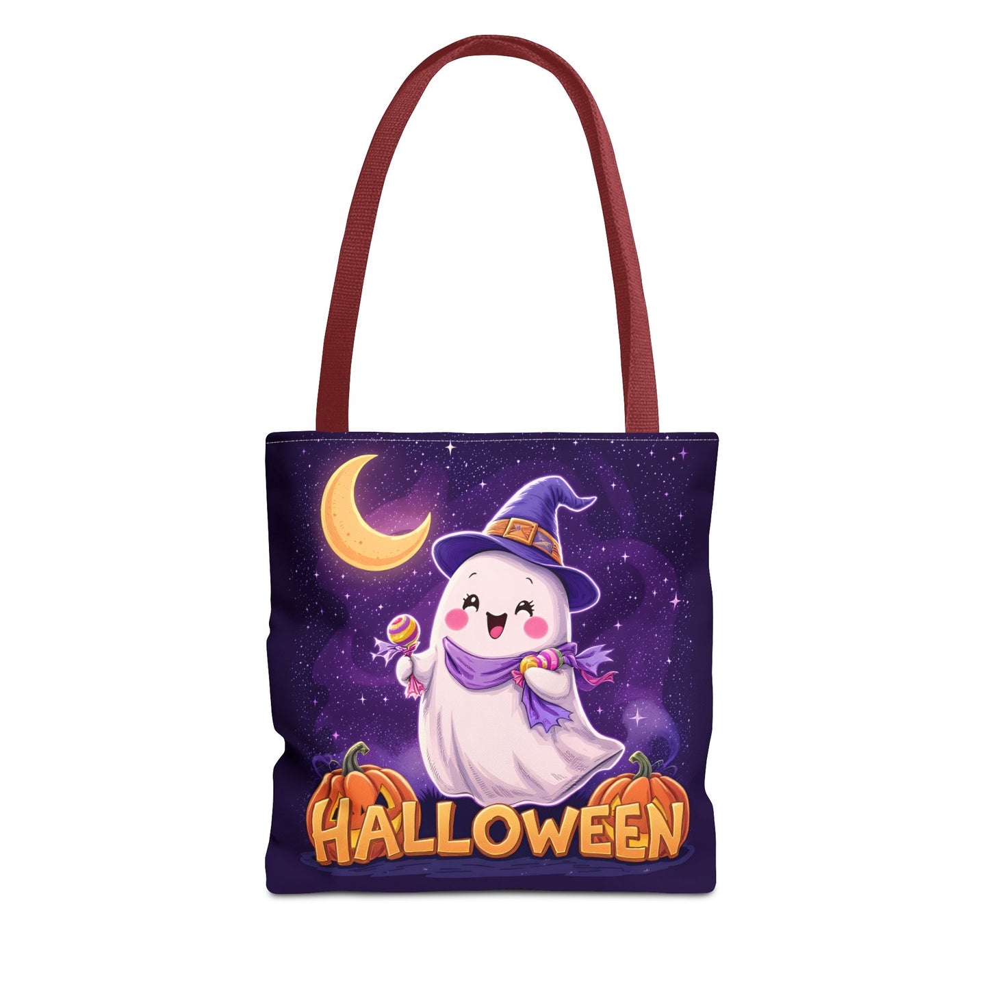 Halloween Ghost Tote Bag, Cute Halloween Bag, Trick or Treat Tote, Spooky Season Accessory, Pumpkin Spice Tote, Gift for Halloween Lovers
