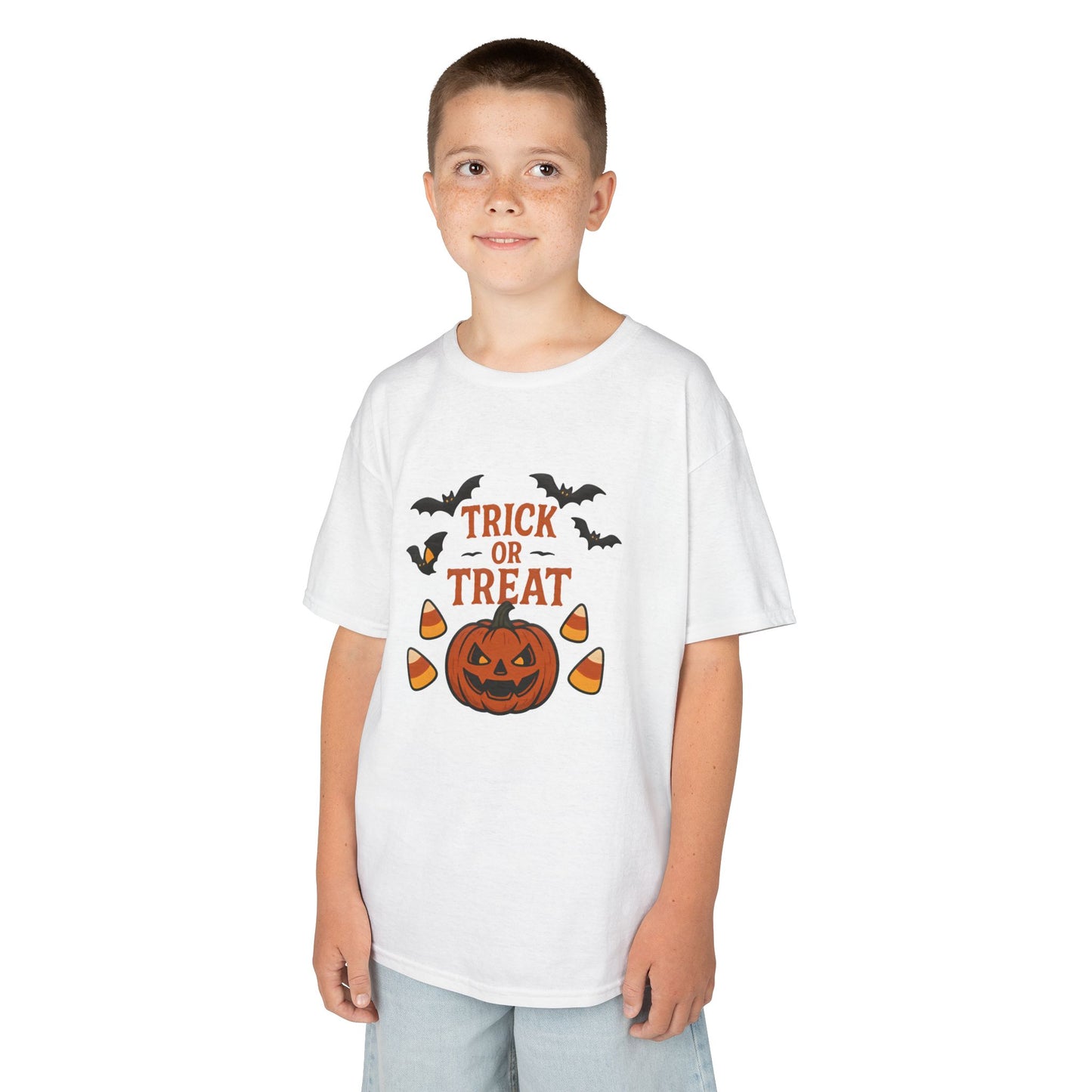Kids Halloween Tee – Trick or Treat Pumpkin Shirt