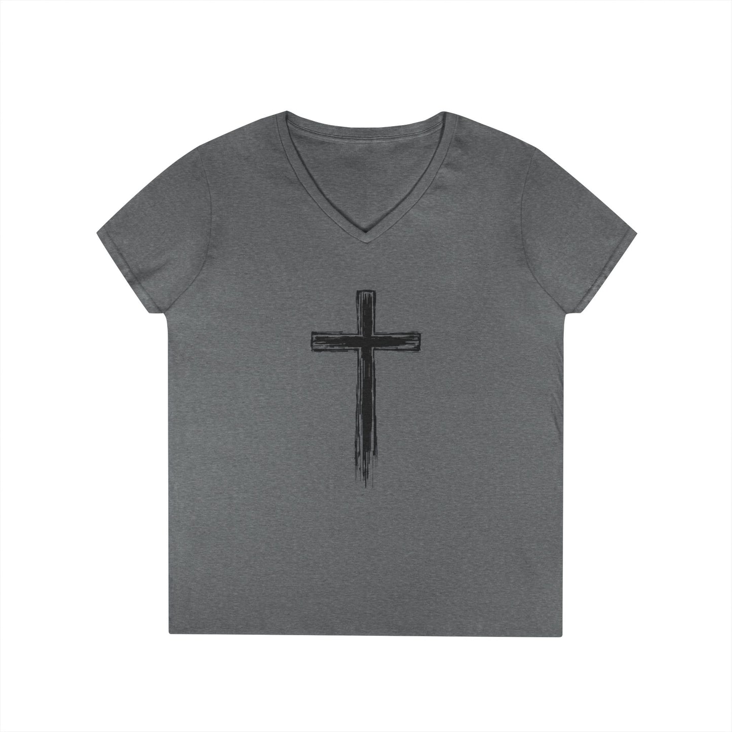 Faith-Inspired V-Neck T-Shirt for Women