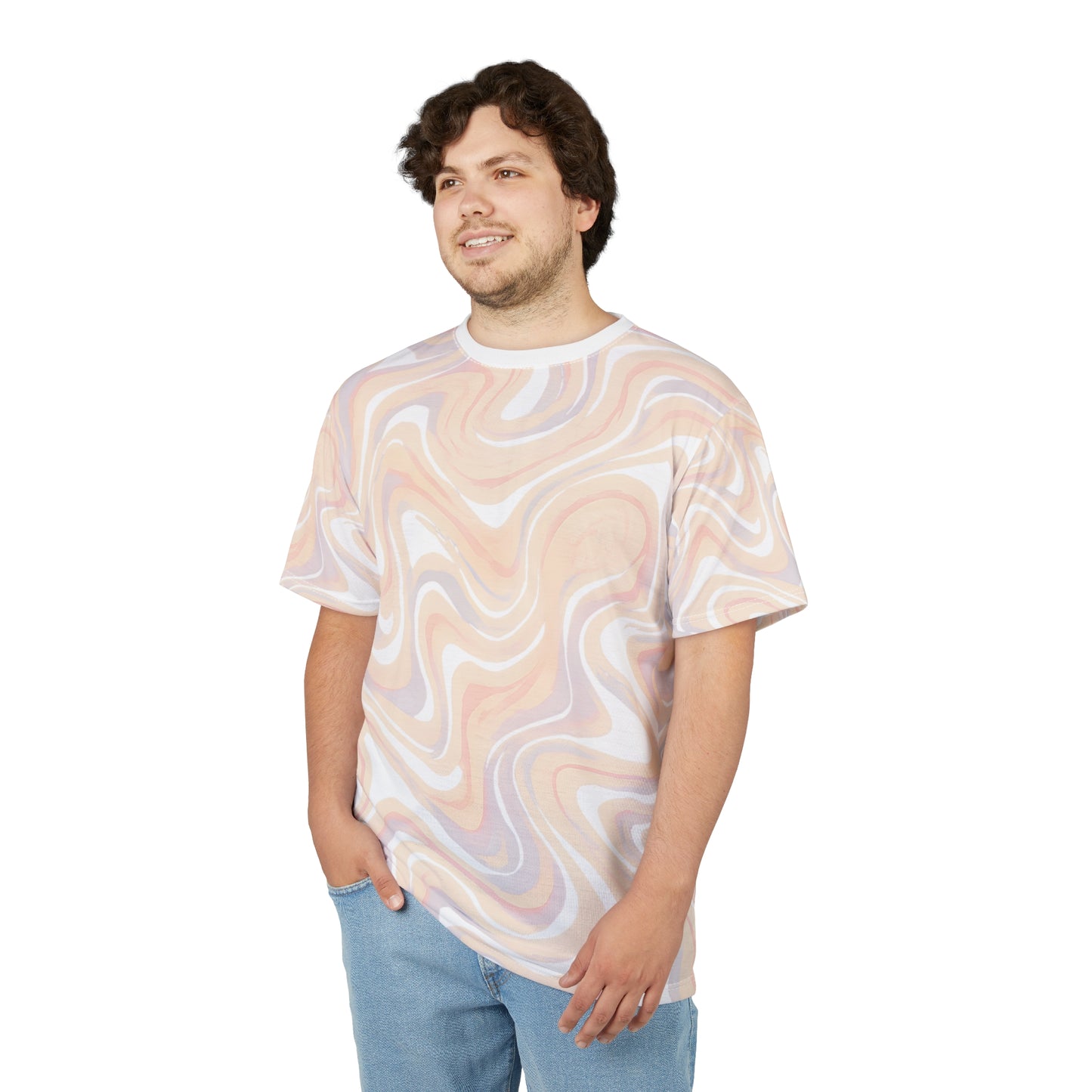 Abstract Swirl Tee – Vibrant Art-Inspired Unisex Shirt