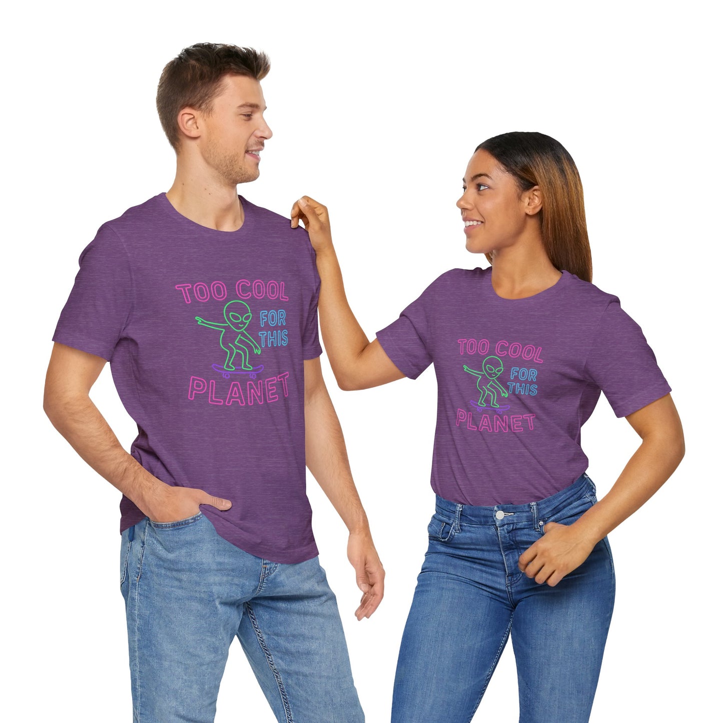 Too Cool for This Planet Tee – Alien Skateboarder Graphic | Cosmic Street Style