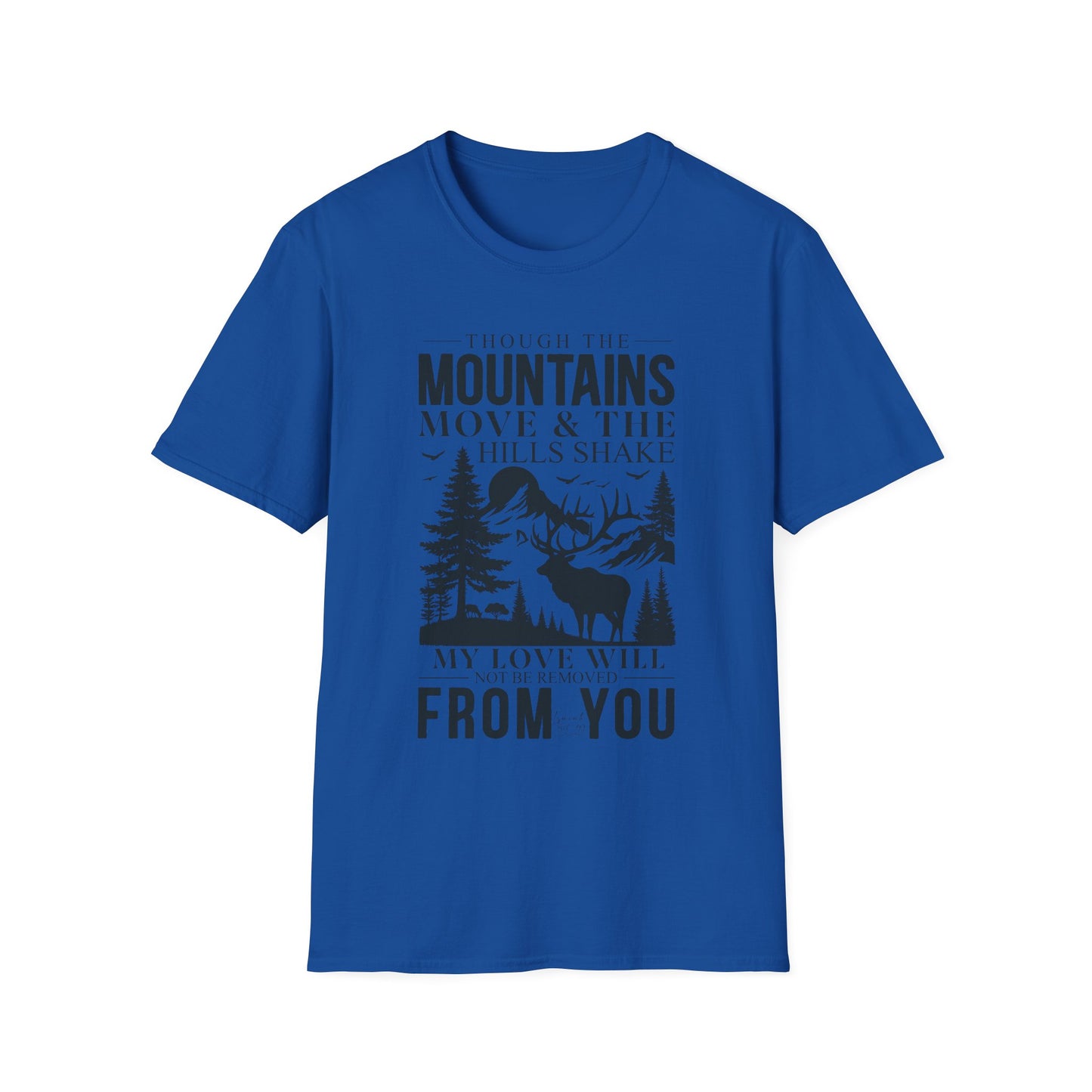 Isaiah 54:10 – Deer & Mountains T-Shirt - Bible Verse Tee