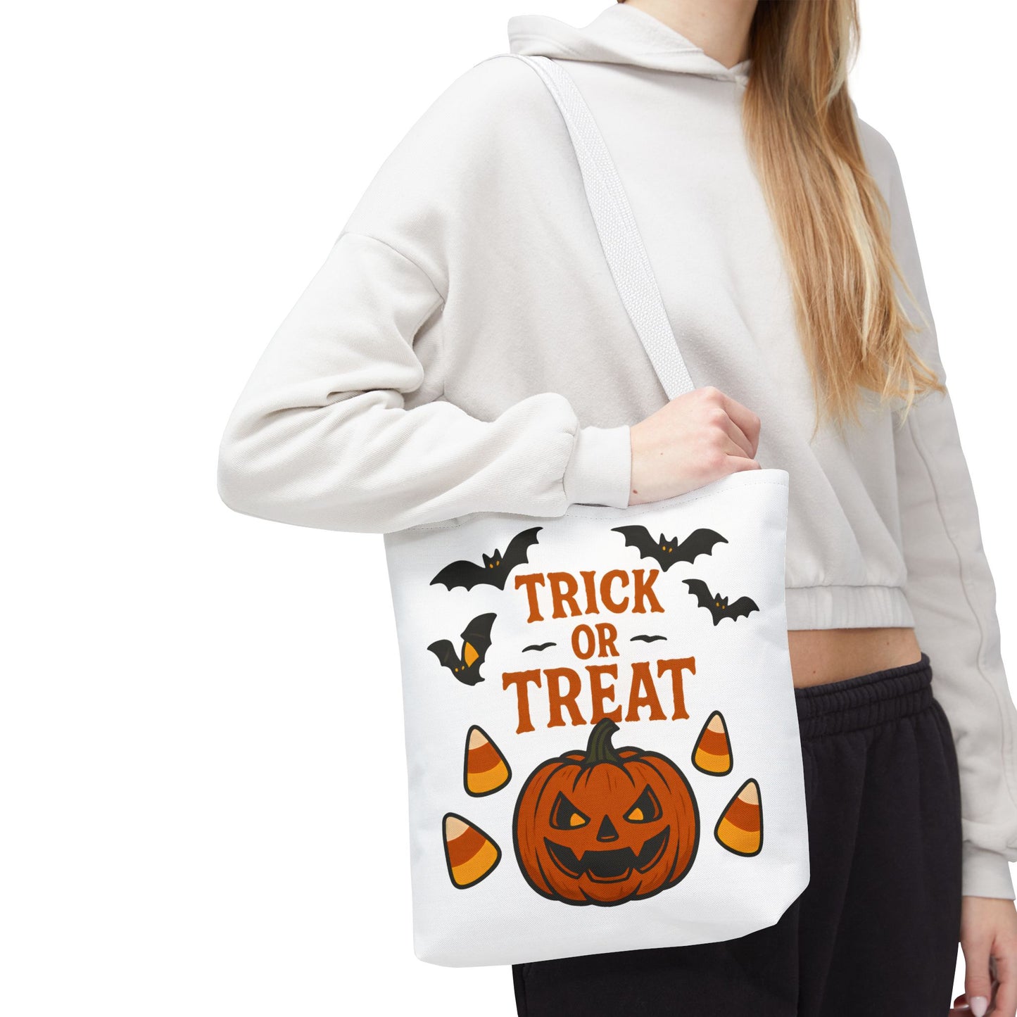 Halloween Trick or Treat Tote Bag – Spooky, Kid-Friendly Candy Carrier 🎃