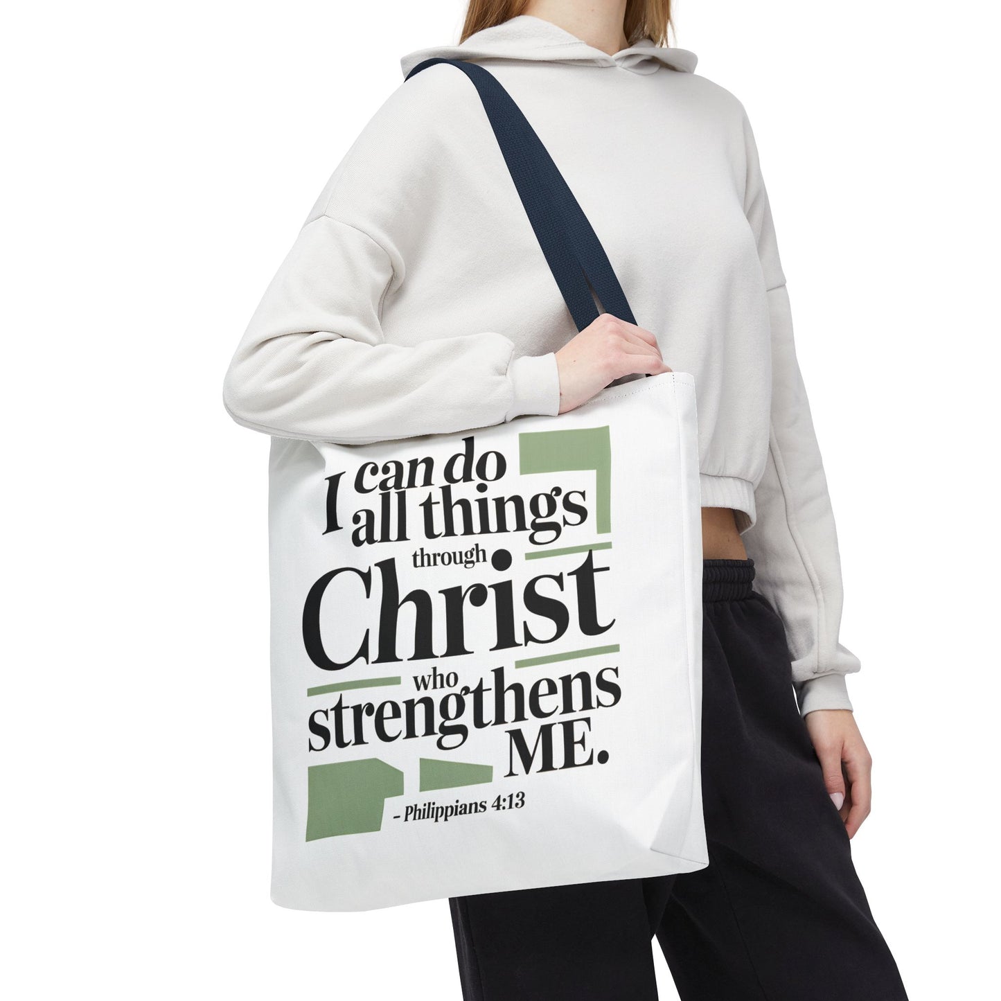 Inspirational Bible Verse Tote Bag – Faith-Based Everyday Carry, Christian Gift for Women, Church & Life