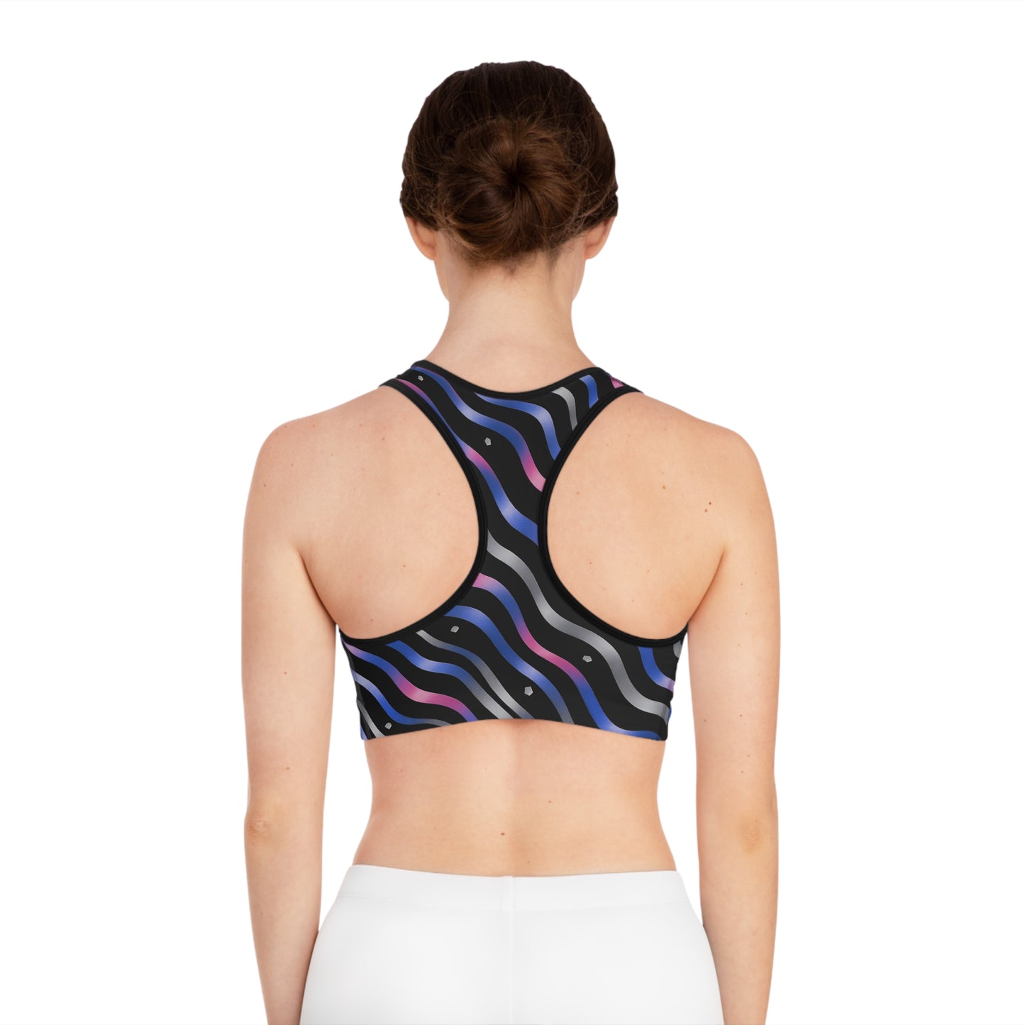 Stylish Sports Bra with Wavy Design – Functional Fashion for Active Lifestyles