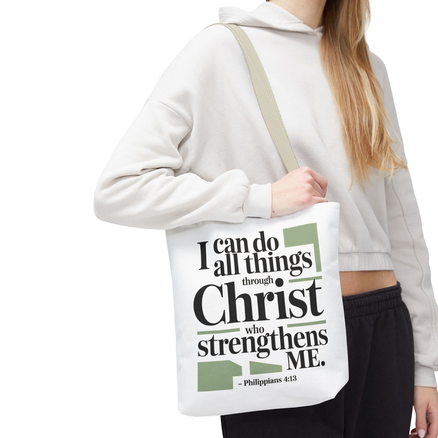 Inspirational Bible Verse Tote Bag – Faith-Based Everyday Carry, Christian Gift for Women, Church & Life